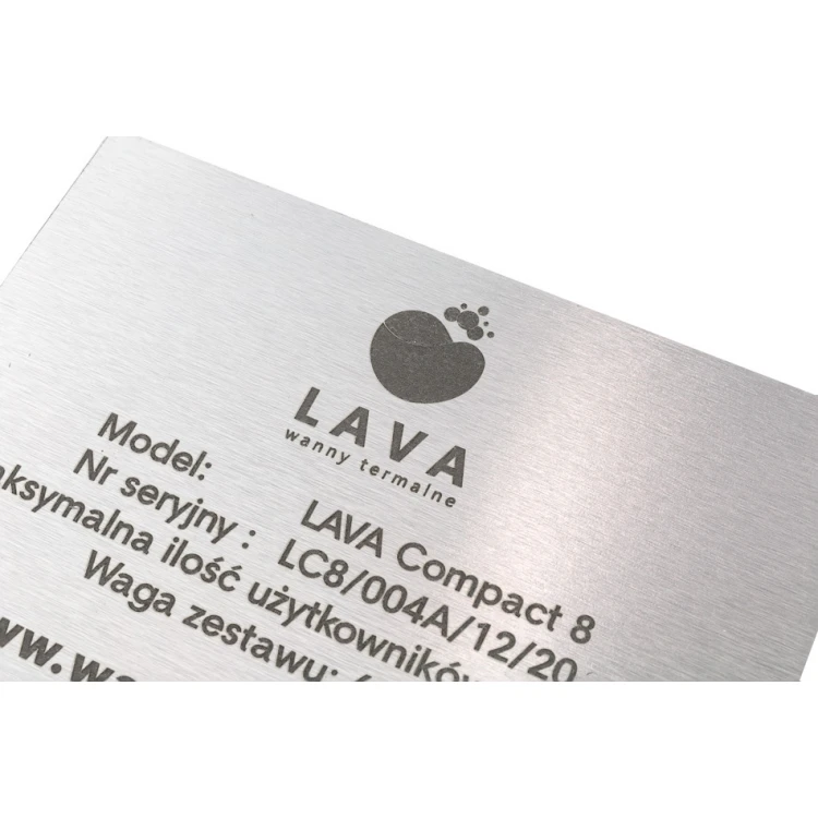 Laser Engraved Plate - DIBOND BRUSHED 3mm dimensions: 100x70mm - TAB124