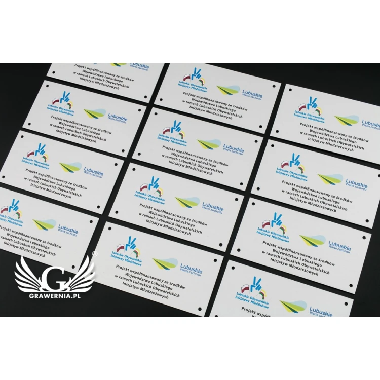 Anodised aluminium plates - indestructible printing - dimensions 80x40mm