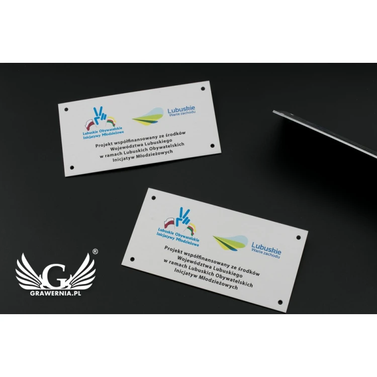 Anodised aluminium plates - indestructible printing - dimensions 80x40mm