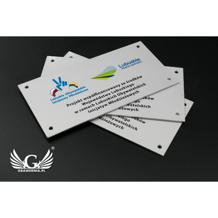 Anodised aluminium plates - indestructible printing - dimensions 80x40mm