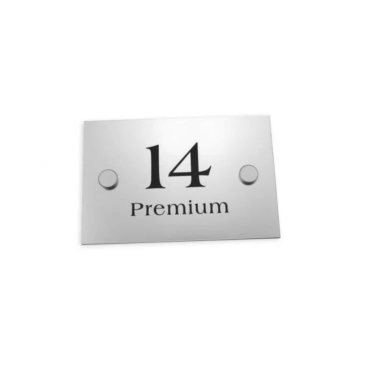 Plaques with apartment number and name - SZ014a - size 120x80mm