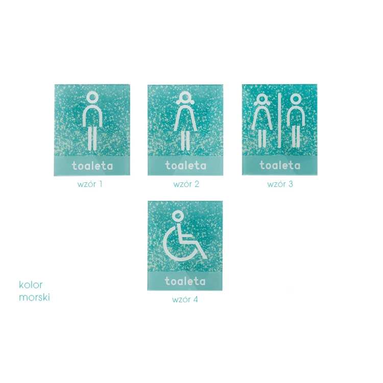 Plexiglass Plaques for Toilets - Size 100x120mm - UV Print - TT026