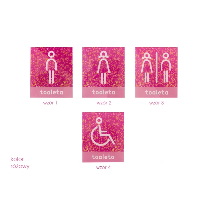 Plexiglass Plaques for Toilets - Size 100x120mm - UV Print - TT026