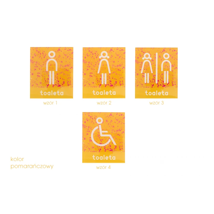 Plexiglass Plaques for Toilets - Size 100x120mm - UV Print - TT026