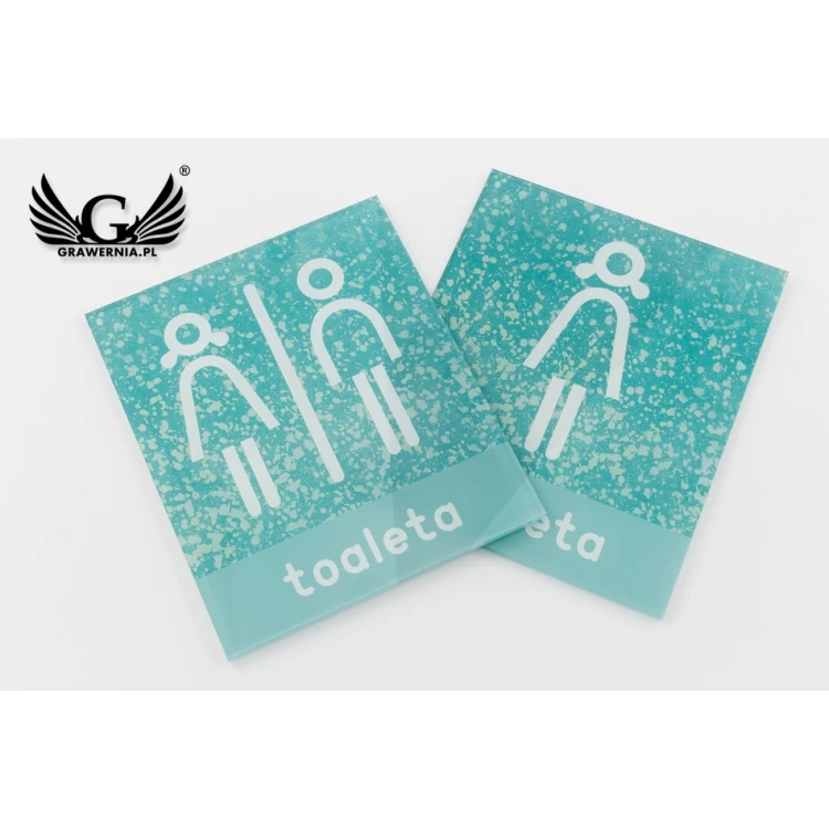 Plexiglass Plaques for Toilets - Size 100x120mm - UV Print - TT026