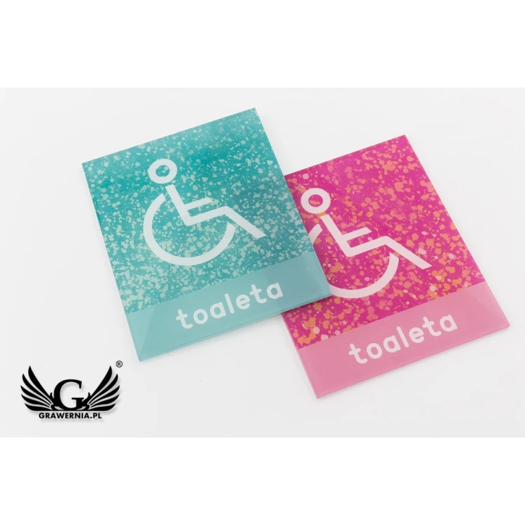 Plexiglass Plaques for Toilets - Size 100x120mm - UV Print - TT026