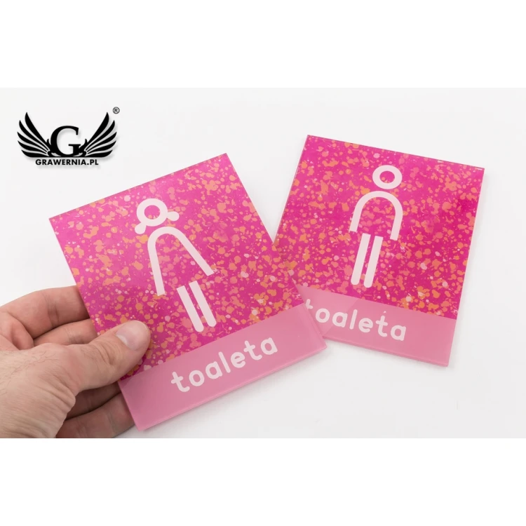 Plexiglass Plaques for Toilets - Size 100x120mm - UV Print - TT026