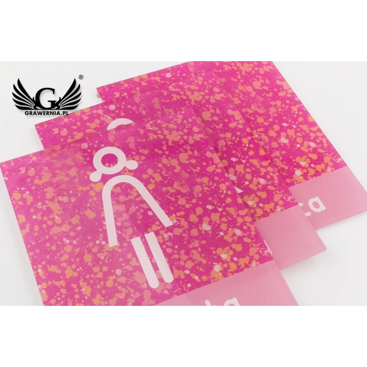 Plexiglass Plaques for Toilets - Size 100x120mm - UV Print - TT026