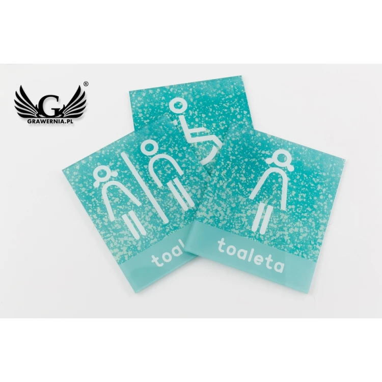 Plexiglass Plaques for Toilets - Size 100x120mm - UV Print - TT026
