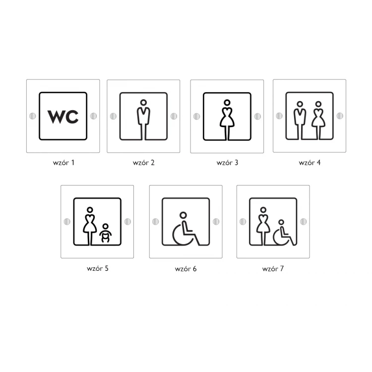 Plexiglass Plaques for Toilets - size 140x140mm - UV print - TT027