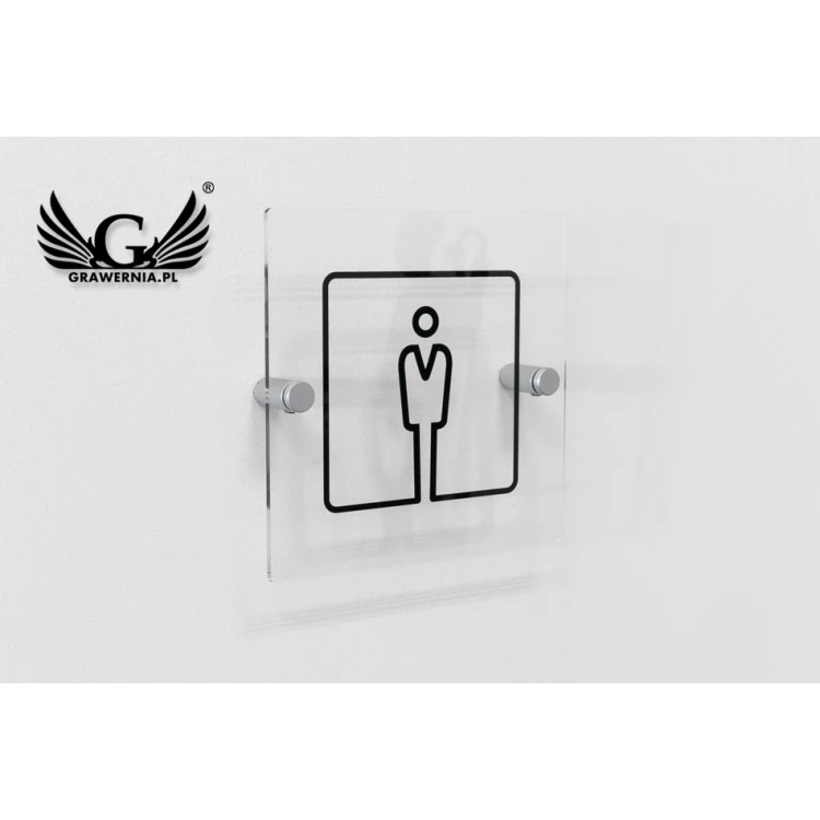 Plexiglass Plaques for Toilets - size 140x140mm - UV print - TT027
