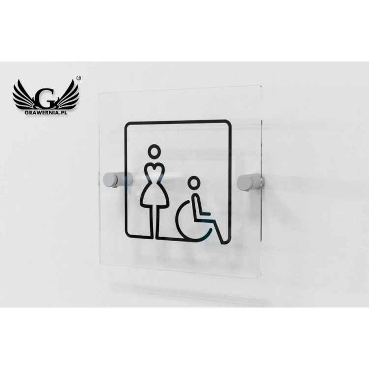 Plexiglass Plaques for Toilets - size 140x140mm - UV print - TT027