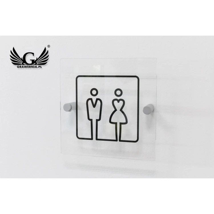 Plexiglass Plaques for Toilets - size 140x140mm - UV print - TT027