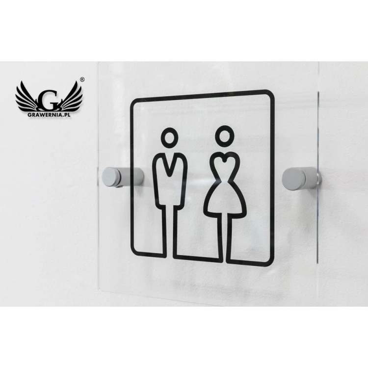 Plexiglass Plaques for Toilets - size 140x140mm - UV print - TT027
