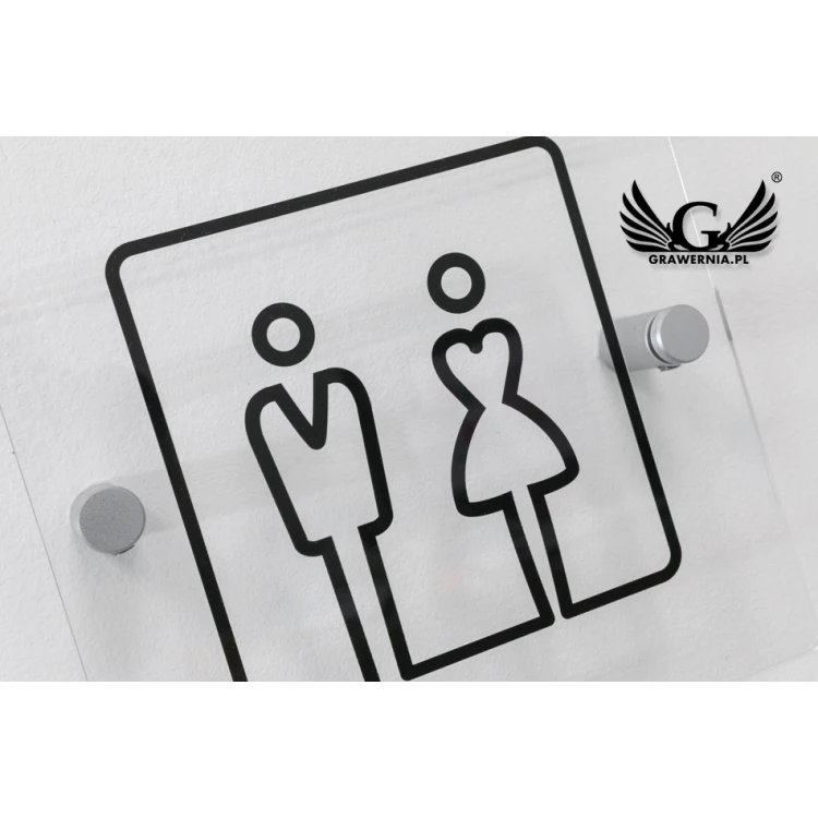 Plexiglass Plaques for Toilets - size 140x140mm - UV print - TT027