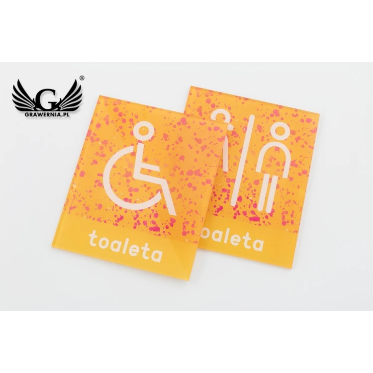 Plexiglass Plaques for Toilets - Size 100x120mm - UV Print - TT026