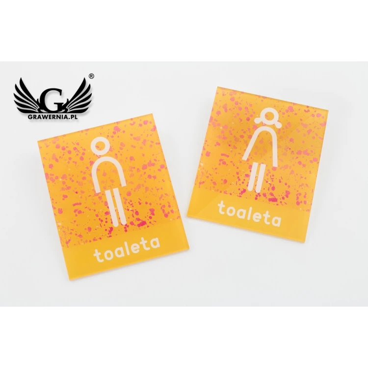 Plexiglass Plaques for Toilets - Size 100x120mm - UV Print - TT026