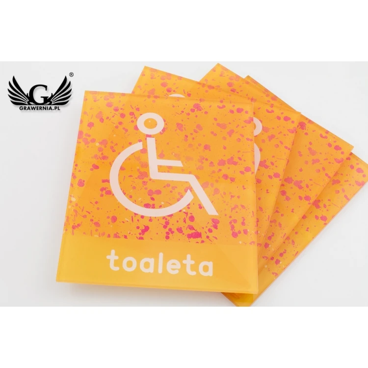 Plexiglass Plaques for Toilets - Size 100x120mm - UV Print - TT026