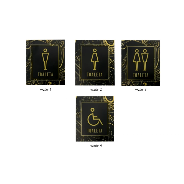Plexiglass Plaques for Toilets - size 120x140mm - UV print - TT030