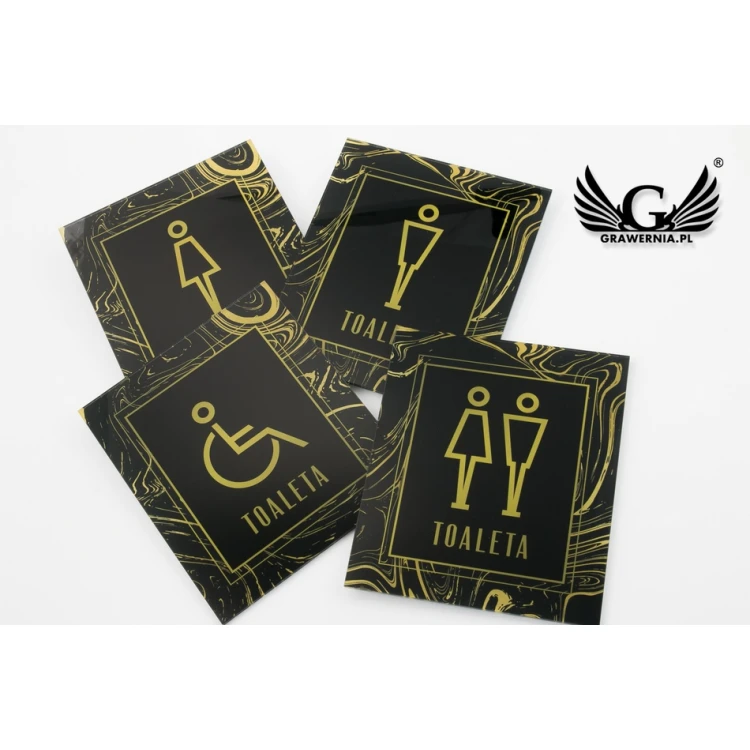 Plexiglass Plaques for Toilets - size 120x140mm - UV print - TT030