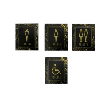 Plexiglass Plaques for Toilets - size 120x140mm - UV print - TT030