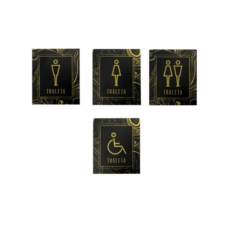 Plexiglass Plaques for Toilets - size 120x140mm - UV print - TT030