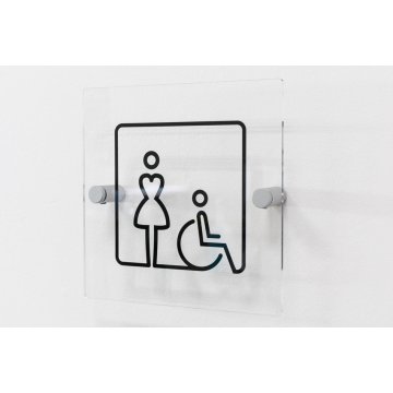 Plexiglass Plaques for Toilets - size 140x140mm - UV print - TT027