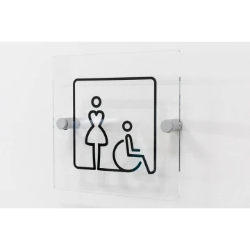Plexiglass Plaques for Toilets - size 140x140mm - UV print - TT027