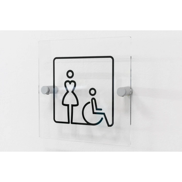 Plexiglass Plaques for Toilets - size 140x140mm - UV print - TT027