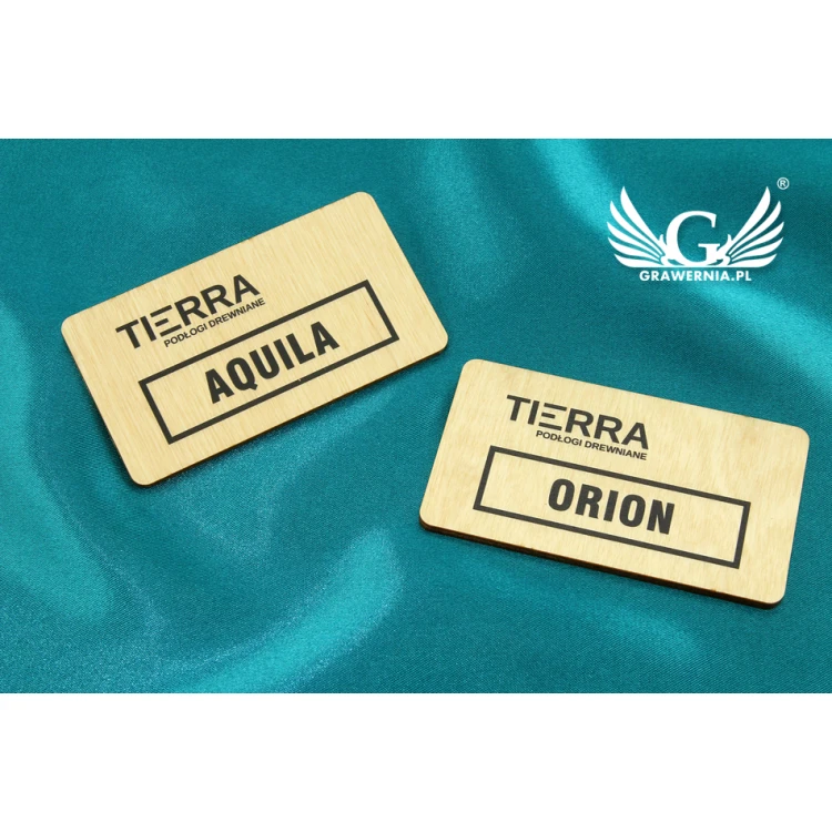 Wooden Plaques/Business Cards - UV PRINTING - size 90x50x3mm