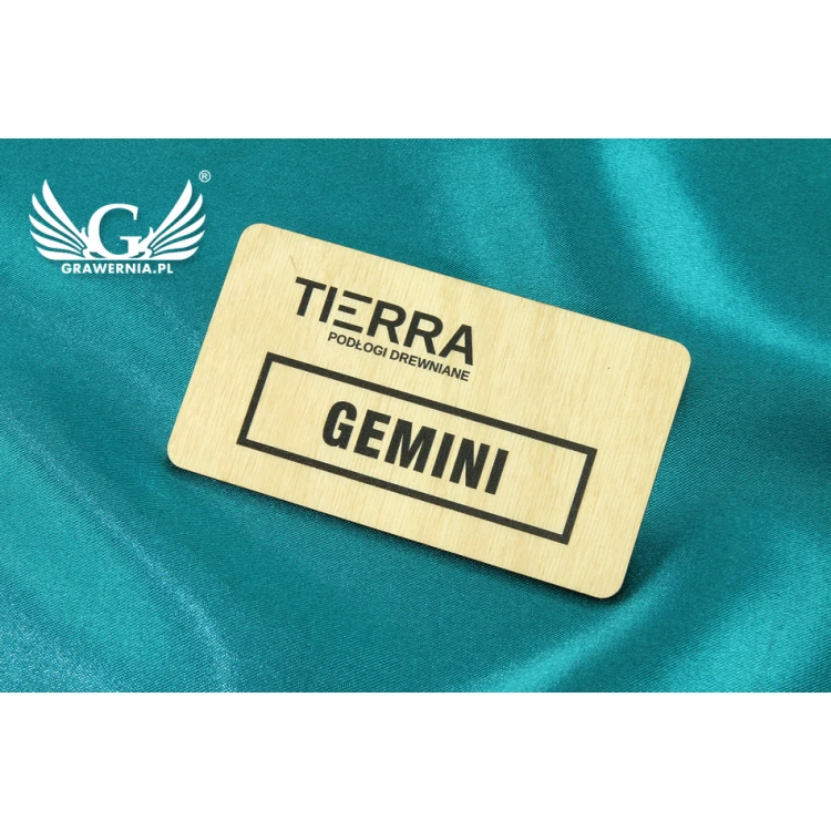 Wooden Plaques/Business Cards - UV PRINTING - size 90x50x3mm