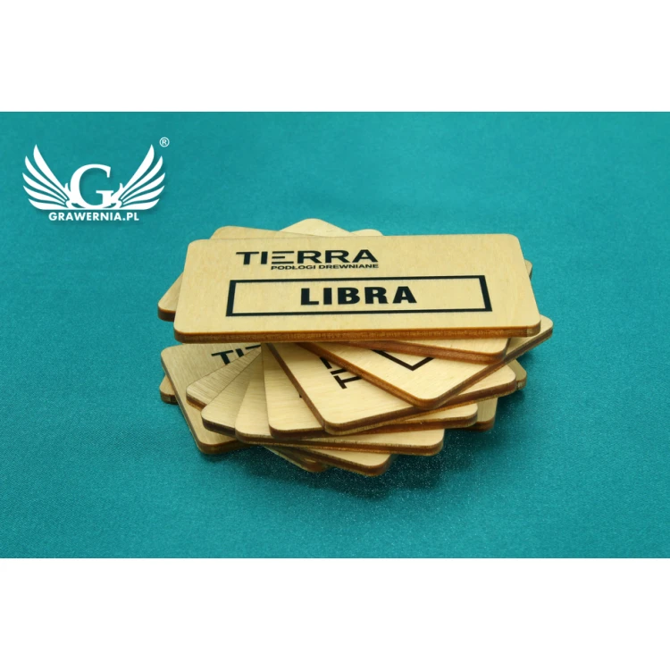 Wooden Plaques/Business Cards - UV PRINTING - size 90x50x3mm