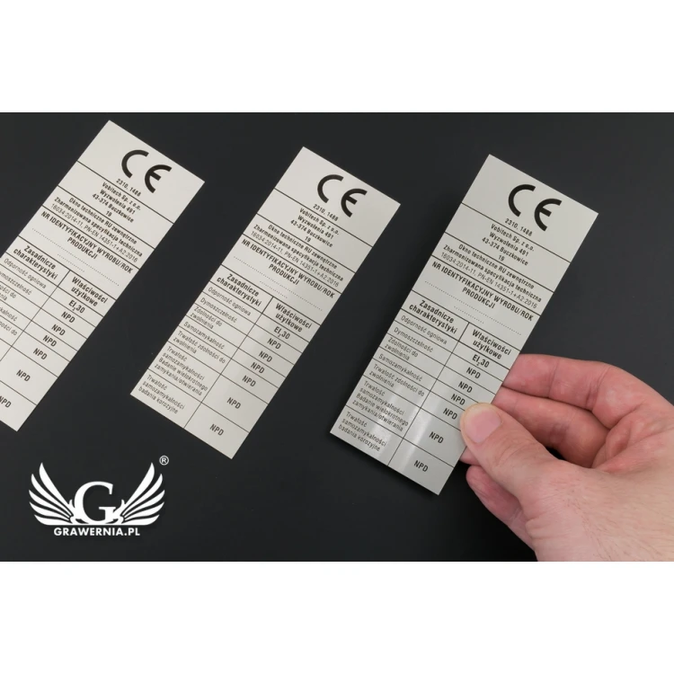 Nameplates - AlumaMark 0.5mm - dimensions: 50x170mm - TZN040