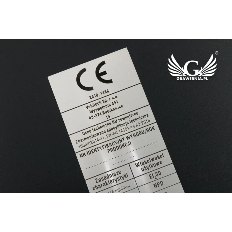 Nameplates - AlumaMark 0.5mm - dimensions: 50x170mm - TZN040