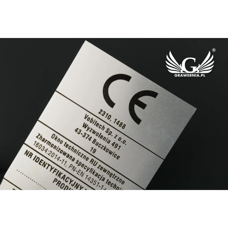 Nameplates - AlumaMark 0.5mm - dimensions: 50x170mm - TZN040