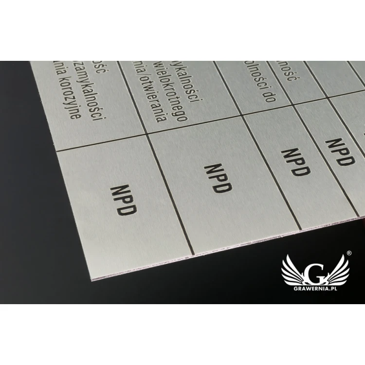 Nameplates - AlumaMark 0.5mm - dimensions: 50x170mm - TZN040