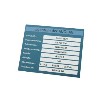 Anodised aluminium name plates - indestructible print - dimensions: 100x80mm - TZN028