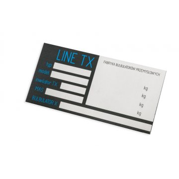Anodised aluminium name plates - indestructible print - dimensions: 100x50mm