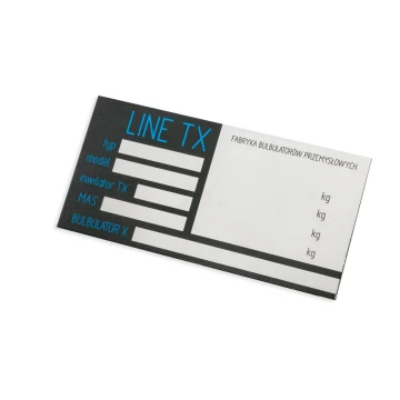 Anodised aluminium name plates - indestructible print - dimensions: 100x50mm
