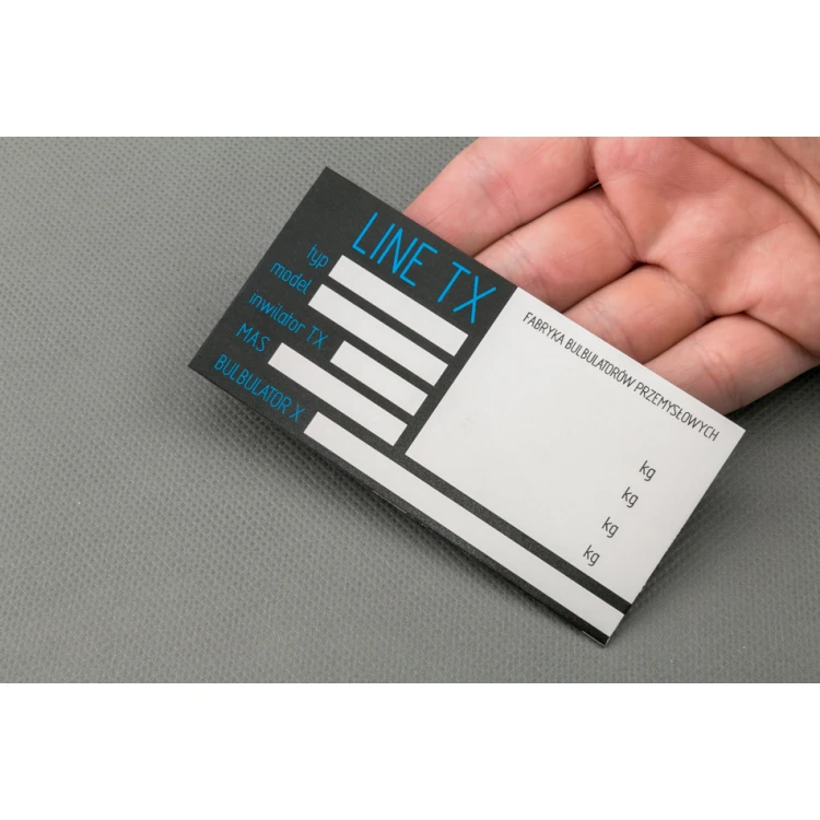 Anodised aluminium name plates - indestructible print - dimensions: 100x50mm