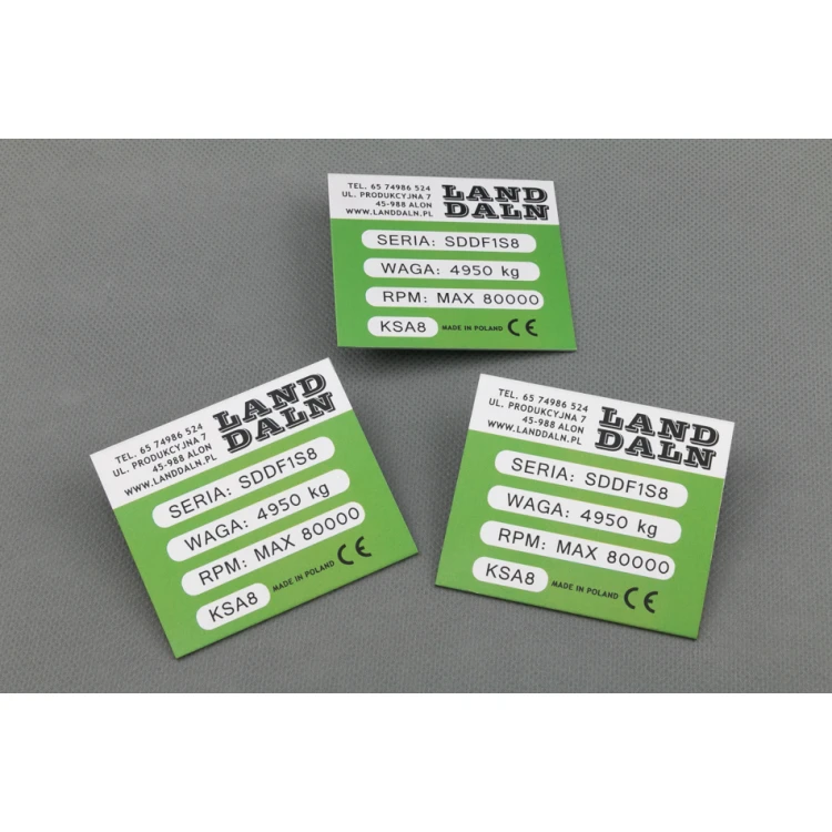 Anodised aluminium name plates - indestructible print - dimensions: 70x60mm