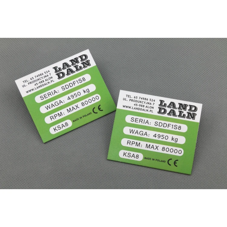 Anodised aluminium name plates - indestructible print - dimensions: 70x60mm