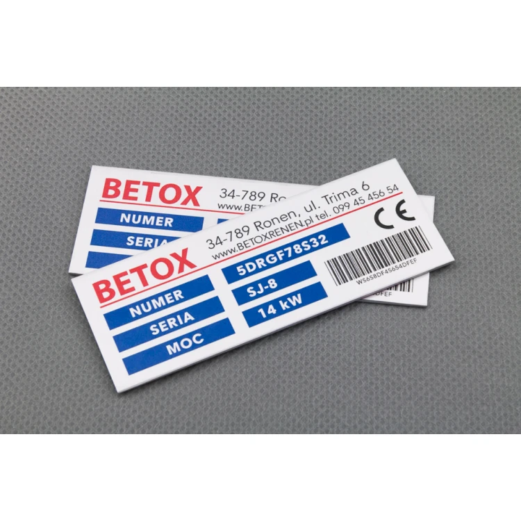 Anodised aluminium name plates - indestructible print - dimensions: 80x30mm