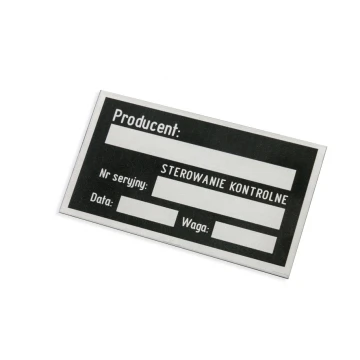 Name plates in anodised aluminium - indestructible print - dimensions: 70x40mm