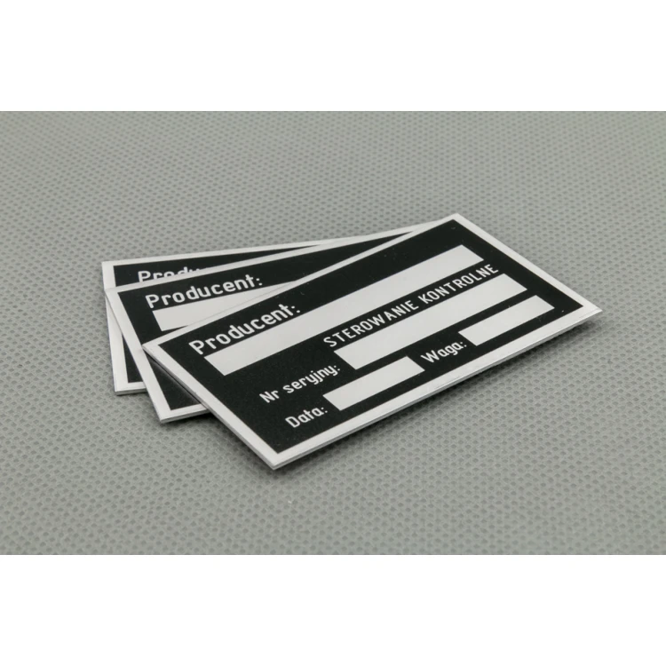 Name plates in anodised aluminium - indestructible print - dimensions: 70x40mm
