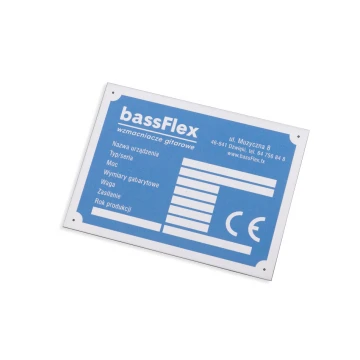 Anodised aluminium name plates - indestructible print - dimensions: 95x70mm
