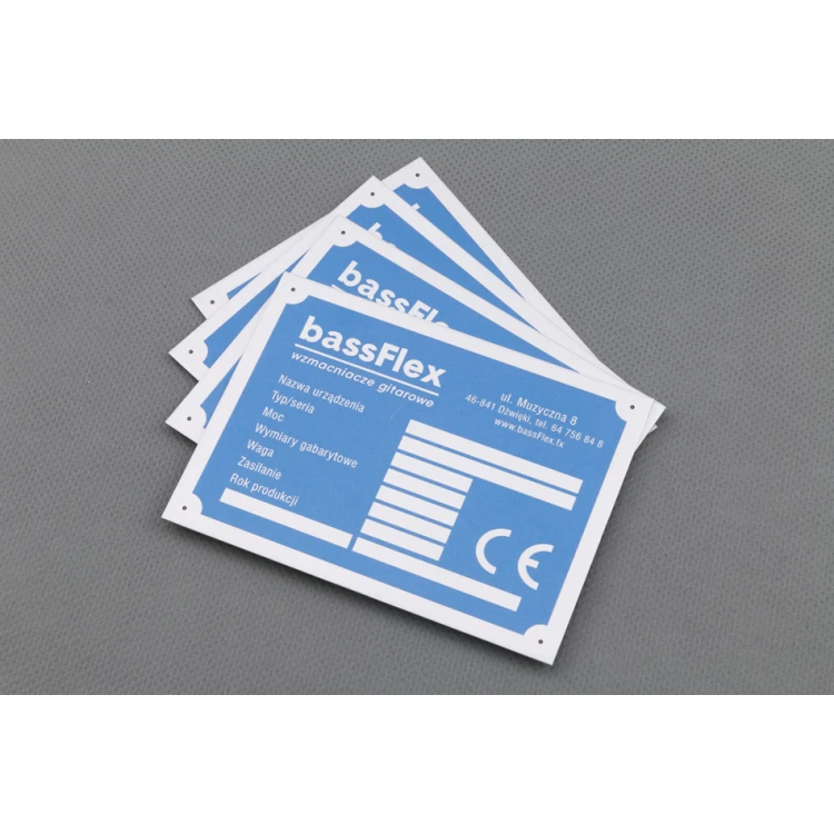 Anodised aluminium name plates - indestructible print - dimensions: 95x70mm