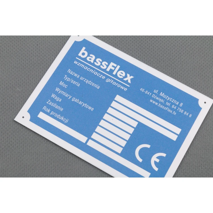 Anodised aluminium name plates - indestructible print - dimensions: 95x70mm