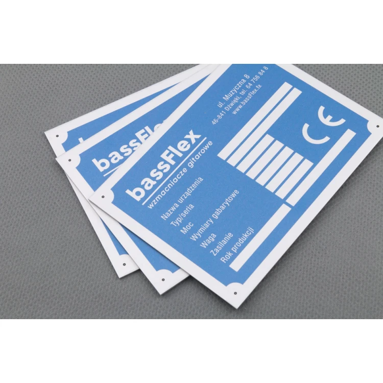 Anodised aluminium name plates - indestructible print - dimensions: 95x70mm
