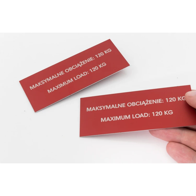 Red Aluminum Nameplates - CO2 Laser Marking - Dimensions: 100x40mm - TZN046